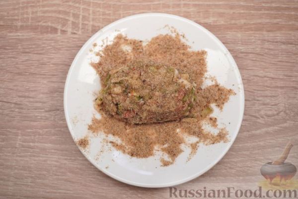 Котлеты из кабачков и крабовых палочек (в духовке)