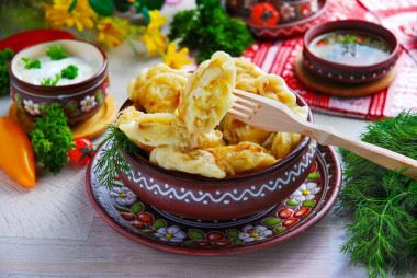 Вареники с картошкой и жареным луком